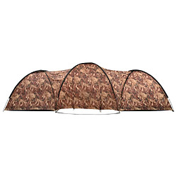 Avis vidaXL Tente igloo de camping 650x240x190 cm 8 personnes Camouflage