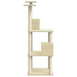 Acheter vidaXL Arbre à chat avec griffoirs en sisal Crème 141 cm