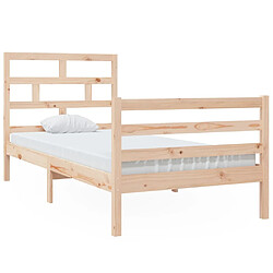 vidaXL Cadre de lit sans matelas bois massif 90x200 cm