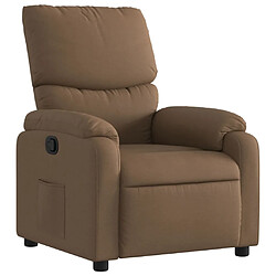 vidaXL Fauteuil inclinable Marron Tissu