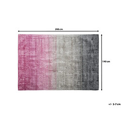 Beliani Tapis gris-rose 140 x 200 cm ERCIS