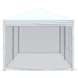 Avis vidaXL Tente de réception pliable avec parois Blanc 3x6 m