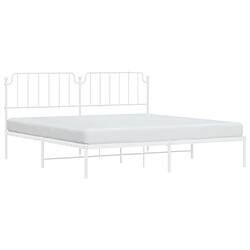 Avis Maison Chic Cadre/structure de lit métal et tête de lit pour adulte - Lit Moderne Chambre blanc 193x203 cm -MN72433