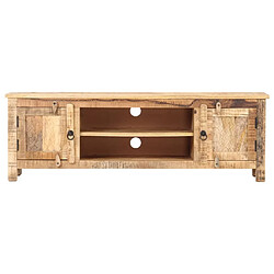 Avis Maison Chic Meuble TV scandinave - Banc TV pour salon 120x30x40 cm Bois de manguier brut -MN61337