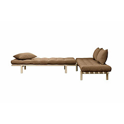 Avis Inside 75 Méridienne futon PACE en pin coloris mocca couchage 75*200 cm.