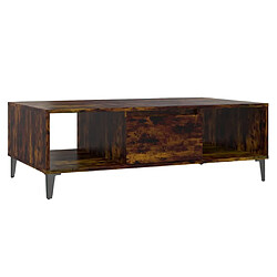 Maison Chic Tabls basse,Table Console pour salon Chêne fumé 103,5x60x35 cm Aggloméré -MN87958