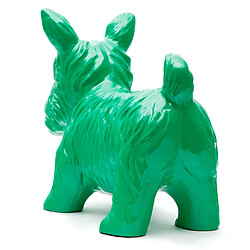 Acheter Figurine Décorative Chien Schnauzer Kuatéh en Polyrésine 38x18x31 cm Verte