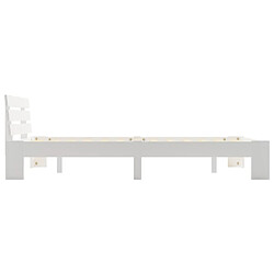 Acheter Maison Chic Lit adulte - Lit simple Cadre de lit,Structure du lit Contemporain Blanc Bois de pin massif 140 x 200 cm -MN74513