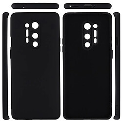 Coque en silicone liquide souple noir pour votre OnePlus 8 Pro