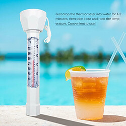 Justgreenbox Thermomètre flottant de piscine Outil de test de température de l'eau de thermographe facilement lisible avec ficelle - T6112211956732 pas cher