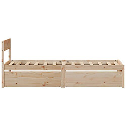 Acheter Vidaxl Cadre de lit avec tiroirs 90x190 cm bois de pin massif