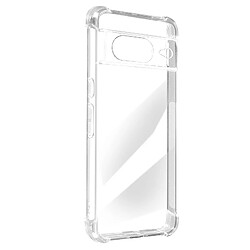 Avizar Coque pour Google Pixel 8 Silicone Souple Coins Antichoc Transparent