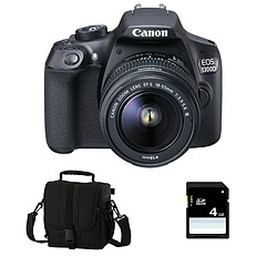 PACK CANON EOS 1300D + 18-55 III + Sac + Carte SD 4Go