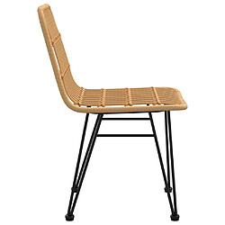 Maison Chic Lot de 2 Chaises de jardin,Fauteuil d'extérieur 48x62x84 cm Résine tressée -MN82170 pas cher