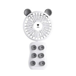 Acheter Well Star WT 9101 Petit Ours Lapin Mini Support de Téléphone pour Ventilateur USB avec Mode de Lumière Colorée Six ventouses en silicone Petit Ventilateur Portatif Air Coo