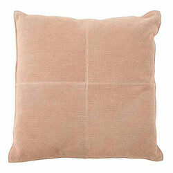 Paris Prix Coussin Déco en Cuir Croix 45x45cm Rose