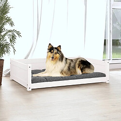 Avis Maison Chic Niche Lit pour chien | Panier couchage pour chien Blanc 95,5x65,5x28 cm Bois de pin solide -GKD21425