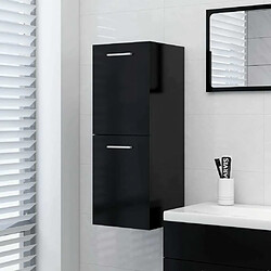 Maison Chic Armoire de salle de bain,Meuble de rangement,Meuble haut Noir 30x30x80 cm Aggloméré -GKD137202