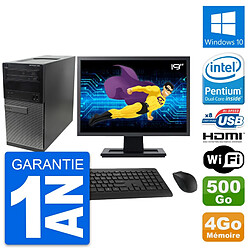 PC Tour Dell 390 MT Ecran 19" G630 RAM 4Go Disque Dur 500Go HDMI Windows 10 Wifi - Occasion