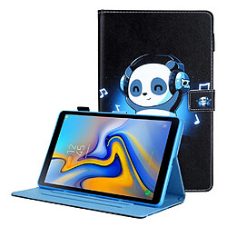 Etui en PU texture croisée avec support et porte-carte Panda pour votre Samsung Galaxy Tab A8 10.5 2021 SM-X200/X205