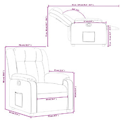 vidaXL Fauteuil inclinable Vert foncé Tissu pas cher