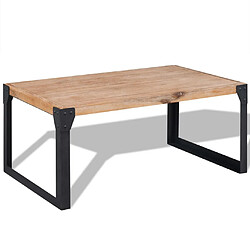 vidaXL Table basse bois d'acacia massif 100x60x45 cm