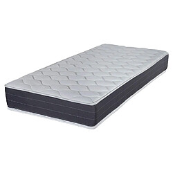 Ebac Matelas 90x190 Rhodes - Ressorts ensachés - Hauteur 24 cm - Soutien ferme Matelas 90x190 Rhodes ressorts ensachés. Plaque de mousse polyuréthane HD + nappe de ouate polyester hypoallergénique 300 gm2 - Hauteur : 24 cm ; ressorts ensachés ; contour interieur matelas en mousse polyurethane HD - Finitions: Plate-bande matelassé s