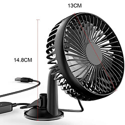 Acheter Ventilateur Portatif de Voiture de Refroidisseur d'air de Refroidissement à Vitesse Variable de Ventouse de Ventilateur d'USB