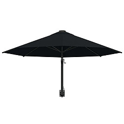 Acheter Maison Chic Parasol Jardin | Parasol mural avec mat en métal 300 cm Noir - GKD46649