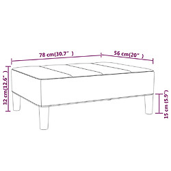 vidaXL Repose-pied Jaune 78x56x32 cm Tissu pas cher