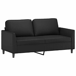 Acheter Maison Chic Ensemble de canapés 2 pcs avec coussins, Canapé droit Sofa pour Salon Noir Similicuir -GKD635785