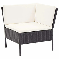 Avis Maison Chic Salon de jardin 3 pcs + coussins - Mobilier/Meubles de jardin - Table et chaises d'extérieur Résine tressée Noir -MN37614