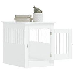 Acheter vidaXL Meuble de cage pour chiens blanc 55x80x68 cm bois d'ingénierie