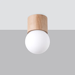 Sollux Downlight moderne monté en surface en bois de 19 cm 1x G9