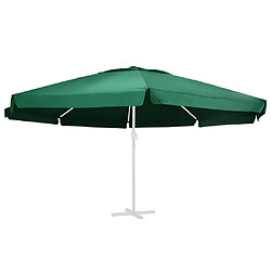 vidaXL Tissu de remplacement pour parasol d'extérieur Vert 600 cm