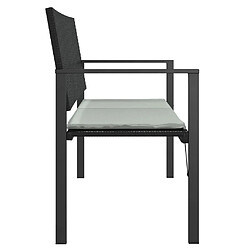 Acheter Maison Chic Banc de jardin | Chaise de jardin à 2 places avec coussin noir résine tressée -GKD41912