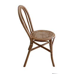 Chaise en Rotin Naturel pour Salle à Manger Chillvert Parma 40x52x90 cm avec Siège en Osier Naturel pas cher