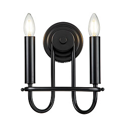 Elstead Lighting Applique murale bougie à 2 lumières, noire