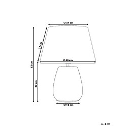 Avis Beliani Lampe à poser en céramique gris et beige CIDRA