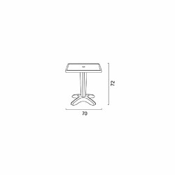 Table et 2 chaises colorées polycarbonate extérieurs Grand Soleil Caffè, Chaises Modèle: B-Side Transparent, Couleur de la table: Blanc pas cher