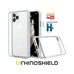 RhinoShield Coque Compatible avec [iPhone 13 Pro] Mod NX - Protection Fine Personnalisable avec Technologie Absorption des Chocs [sans BPA] - Gris Platine