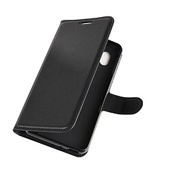 Etui en PU peau de litchi magnétique avec support noir pour votre Alcatel 1B (2020)