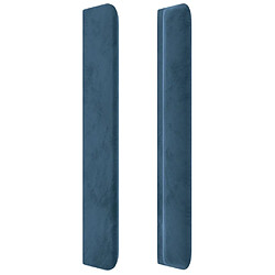 Acheter Maison Chic Tête de lit moderne avec oreilles pour chambre - Décoration de lit Bleu foncé 83x16x118/128 cm Velours -MN61486