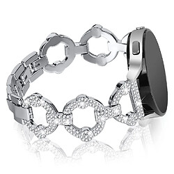 Bracelet en métal décoration strass 20mm pour votre Samsung Galaxy Watch 5 Active 40mm/44mm/Watch 5 Pro 45mm/Galaxy Watch 42mm - argent