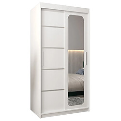 Abiks Meble Armoire PROMO V2 À Portes Coulissantes 200/100/62 2 Portes (Blanc/Blanc)