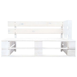 Maison Chic Banc d'angle palette de jardin | Banc d'extérieur bois blanc -GKD56854