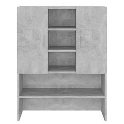 Avis Maison Chic Meuble rangement de salle de bain | Meuble pour machine à laver | Armoire murale de bain Gris béton 70,5x25,5x90 cm -GKD88040