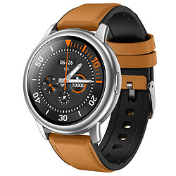 Chrono Smartwatch, Homme LF28, IP68 Imperméable, 30 Jours De Veille, Moniteur De Fréquence Cardiaque, Sport Smartwatch pour Android iOS(Brun)