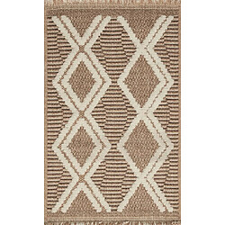 Avis Jardindeco Tapis intérieur extérieur aspect jute marron Tijuana 9048 90 x 67 cm.