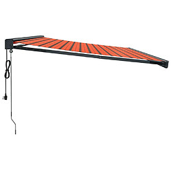 Avis vidaXL Auvent rétractable orange et marron 5x3 m tissu et aluminium